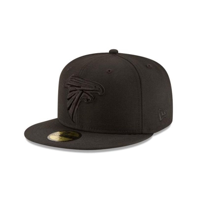 Atlanta Falcons Gorra | New Era NFL Black On Black 59fifty Fitted Cap Mexico - Negros